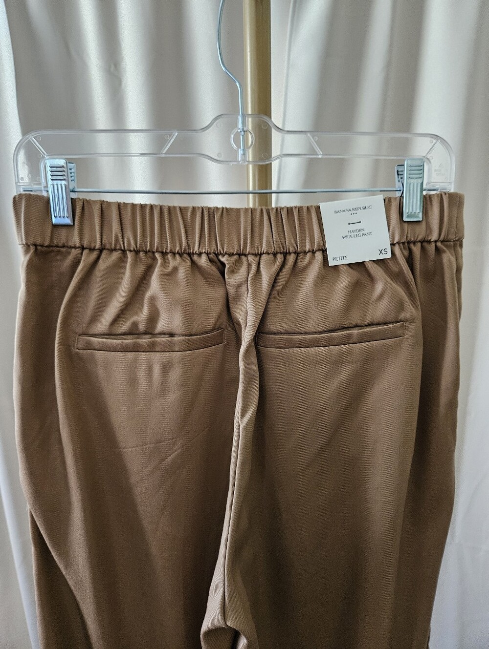 Banana Republic Brown Ruched 2-Piece Pants Suit Small Petite XS Petite - Picture 8 of 9
